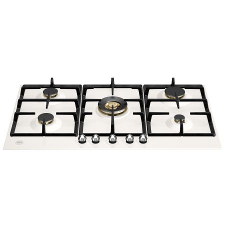 Plaque de cuisson BERTAZZONI Heritage 90 cm gaz ivoire/inox