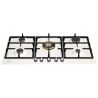 Plaque de cuisson BERTAZZONI Heritage 90 cm gaz ivoire/inox