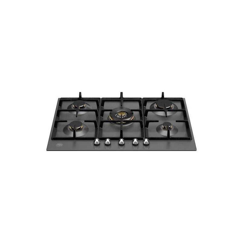 Plaque de cuisson BERTAZZONI Heritage 75 cm 5 feux gaz noir mat