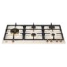 Plaque de cuisson BERTAZZONI Heritage 90 cm 5 feux gaz ivoire/cuivre