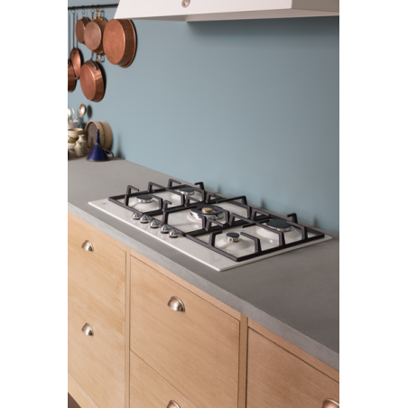 Plaque de cuisson BERTAZZONI Heritage 90 cm gaz ivoire/inox