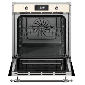 Four électrique multifonction pyrolyse BERTAZZONI Heritage 60 cm Ivoire/Inox