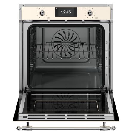 Four électrique multifonction pyrolyse BERTAZZONI Heritage 60 cm Ivoire/Inox