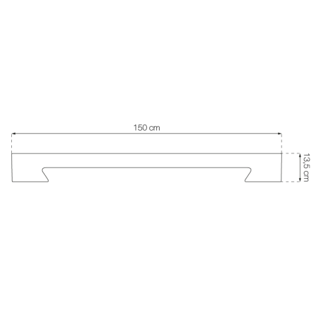 Lofra Plinthe Dolcevita 150 cm, plinthe Lofra 150 acier inoxydable