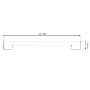 Lofra : Plinthe Dolcevita 120cm, Plinthe Lofra 120cm acier inoxydable