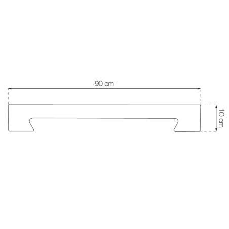 Lofra Plinthe Dolcevita 90cm, Plinthe piano de cuisson Lofra DOLCEVITA acier inoxydable