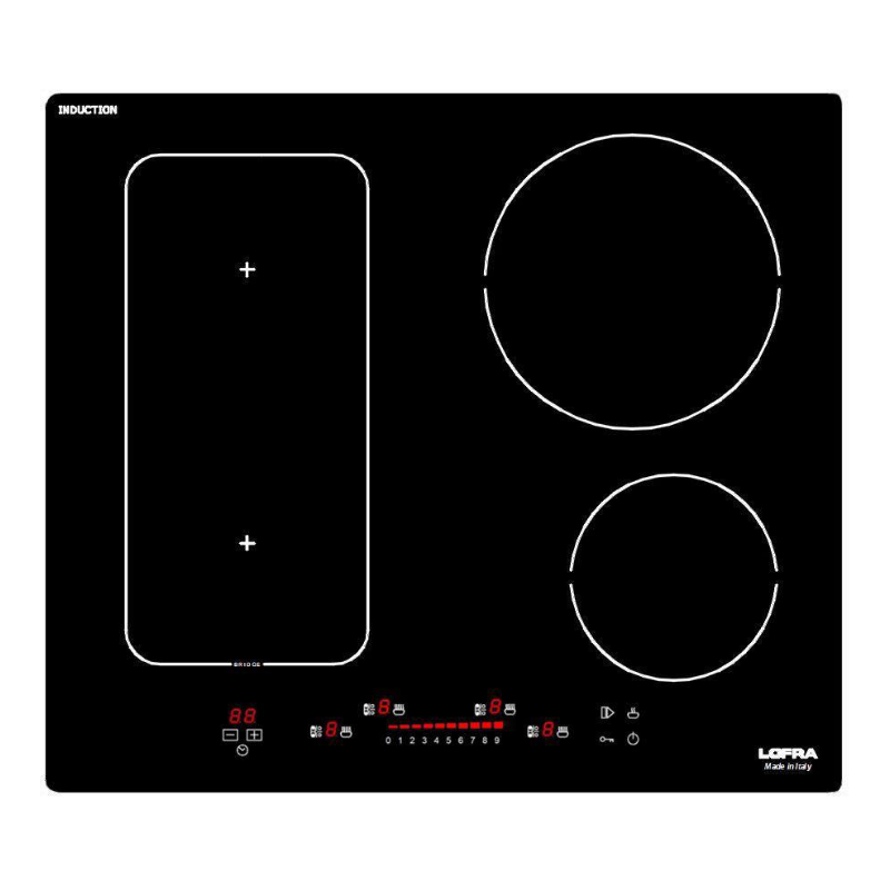 Plaque de cuisson induction Lofra LUNA 60 cm zone bridge HIN604B