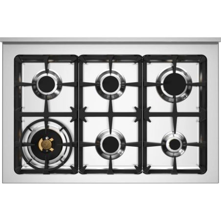 Bertazzoni piano de cuisson HER96L2ENET ivoire 90 cm 6 feux gaz 2 fours