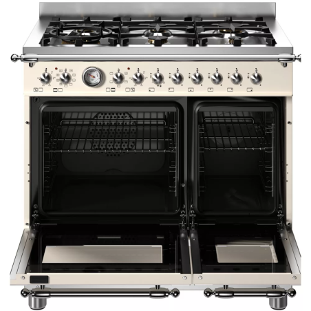 Bertazzoni piano de cuisson HER96L2ENET ivoire 90 cm 6 feux gaz 2 fours