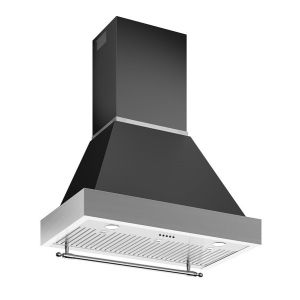 Hotte aspirante décorative BERTAZZONI Heritage 90cm noir chrome