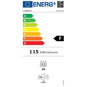 Cave à vin de service encastrable sous-plan CLIMADIFF CBU40D1B