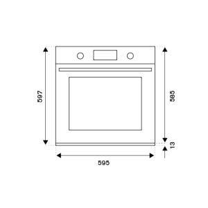 Four multifonction électrique BERTAZZONI Modern 60 cm Inox
