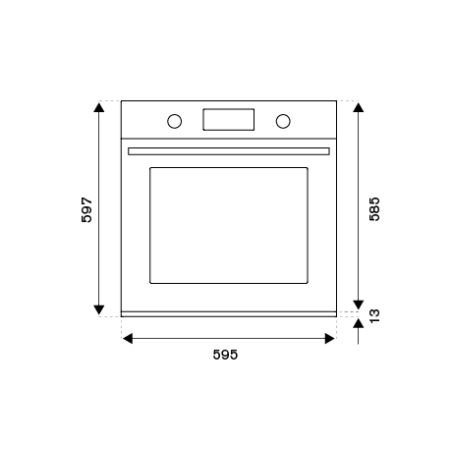 Four multifonction électrique BERTAZZONI Modern 60 cm Inox