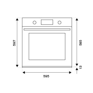 Four 5 fonctions électrique BERTAZZONI Modern 60 cm Inox et Noir