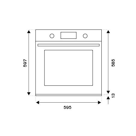 Four 5 fonctions électrique BERTAZZONI Modern 60 cm Inox et Noir