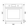 Four pyrolyse vapeur BERTAZZONI Professional 60 cm Gris anthracite