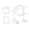 Four pyrolyse vapeur BERTAZZONI Professional 60 cm Gris anthracite