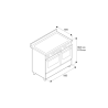 Piano de cuisson BERTAZZONI Heritage 100 cm 2 fours Induction