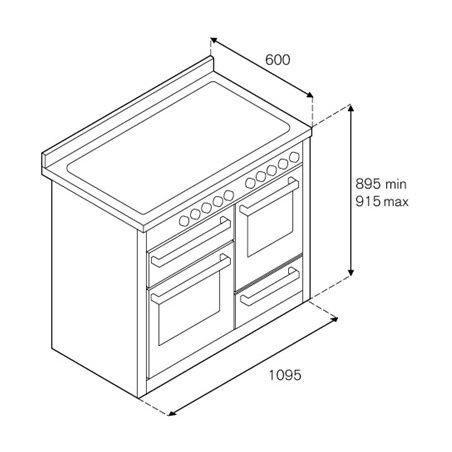 Piano de cuisson BERTAZZONI Professional 110 cm 3 fours Induction