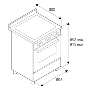 Piano de cuisson BERTAZZONI Master Series 60 cm un four mixte MAS64L1E