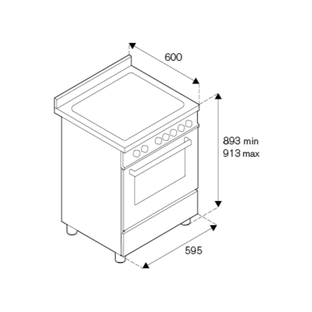Piano de cuisson BERTAZZONI Master Series 60 cm un four mixte MAS64L1E