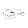 Plaque de cuisson aspirante BERTAZZONI 80 cm induction