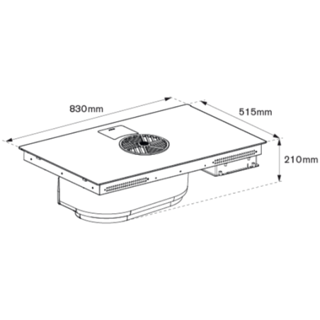 Plaque de cuisson avec hotte intégrée BERTAZZONI Modern 80 cm induction P804ICH2M30NC