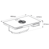 Plaque de cuisson avec hotte intégrée BERTAZZONI Modern 80 cm induction P804ICH2M30NC