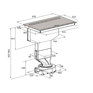 Plaque de cuisson BERTAZZONI avec hotte intégrée Modern 90 cm induction