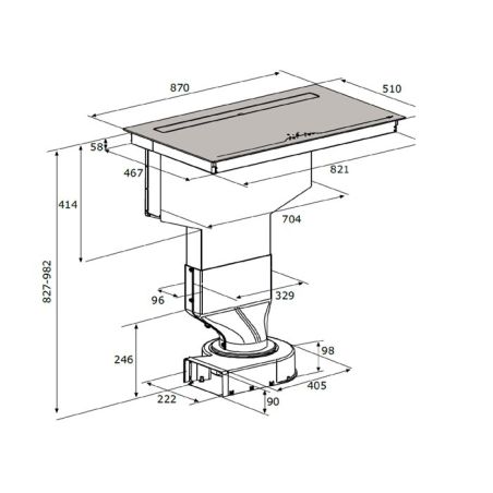 Plaque de cuisson BERTAZZONI avec hotte intégrée Modern 90 cm induction