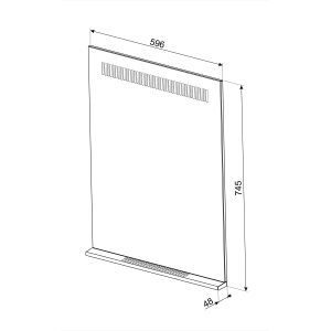 Crédence Smeg KIT60PX 60cm Inox KITP60X9