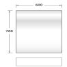 Fond de hotte LUISINA Glassy 60 cm Blanc Alpin ZC0105006