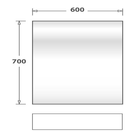 Crédence en verre LUISINA Glassy 60 cm Gris anthracite ZC0105311