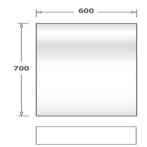 Crédence en inox LUISINA 60x70 cm ZCFH60E015