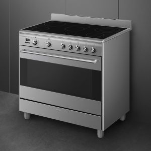 Piano de cuisson Vitrocéramique 90x60 cm SMEG Classica SCD91CMX9