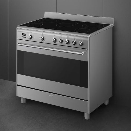 Piano de cuisson Vitrocéramique 90x60 cm SMEG Classica SCD91CMX9