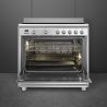 Piano de cuisson Vitrocéramique 90x60 cm SMEG Classica SCD91CMX9