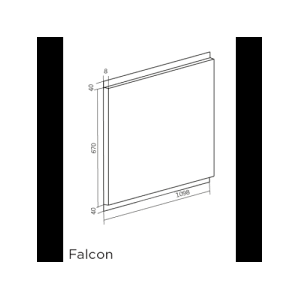 Crédence Falcon 100 cm - Fond de Hotte 110cm Falcon