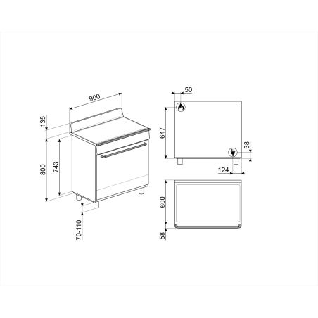 Piano de cuisson SMEG victoria TR90GM | Cuisinière Smeg