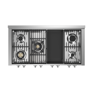 Piano de cuisson Steel Genesi PULSE 120 cm mixte GP12FF-4TM