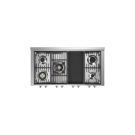 Piano de cuisson Steel Genesi PULSE 120 cm mixte GP12FF-4TM