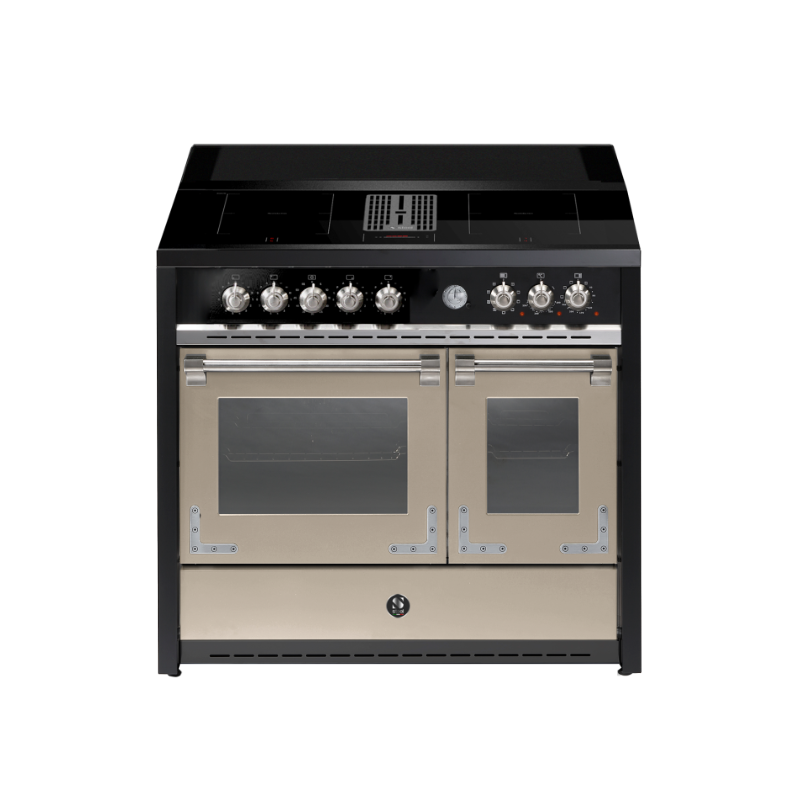 Piano de cuisson induction avec hotte intégrée Steel OXFORD MISTRAL 100 cm