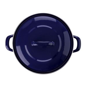 Cocotte BK ronde 26 cm - Bleu Indigo COTTEBKBLEU26