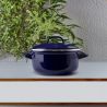 Cocotte BK en émail ronde 26 cm - Bleu Indigo
