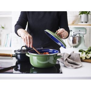 Cocotte BK en émail ronde 26 cm - Vert COCOTTEBKVERT26