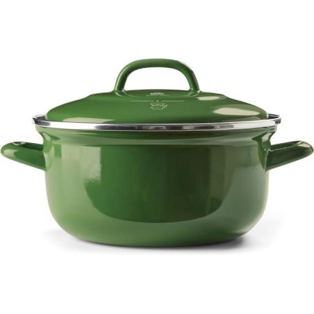 Cocotte BK en émail ronde 26 cm - Vert COCOTTEBKVERT26