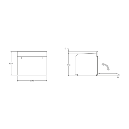 Four combi micro-ondes LCD BERTAZZONI Modern 60 cm Noir