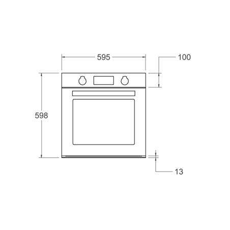 Four 9 fonctions LED BERTAZZONI Modern 60 cm Noir FMOD6093ESB1