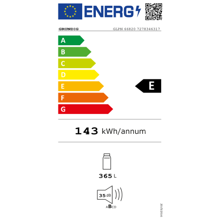 Réfrigérateur GRUNDIG blanc 334 L GLPN66820