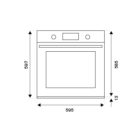 Four multifonction LCD BERTAZZONI Modern 60 cm Inox